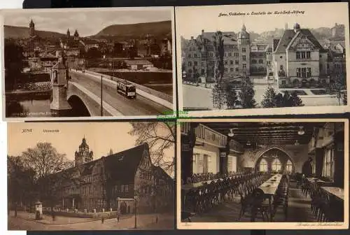 124214 7 Ansichtskarte Jena Volkshaus Lesehalle Carl Zeiss Stiftung Camsdorfer Brücke 1929