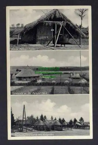 123809 Ansichtskarte Neu Afrika bei Ahrensdorf Post Templin Restauration Palaverhütte