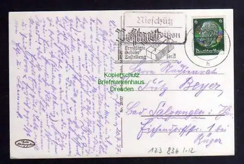 123836 AK Diesbar Nieschütz a. d. Elbe Fotokarte 1937 Landpoststempel