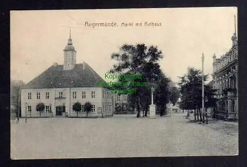 123547 AK Angermünde Markt Rathaus 1917 Feldpost