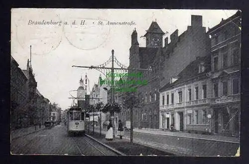 123252 AK Brandenburg a. d. Havel St. Annenstraße Straßenbahn 1923