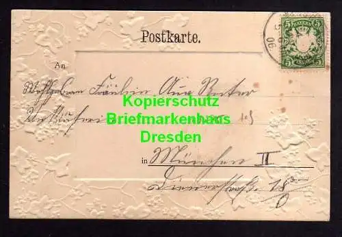 119275 AK Berchtesgaden 1906 Panorama Kartenrand geprägt