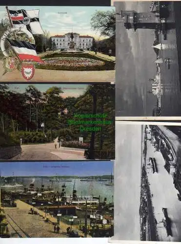 119795 5 Ansichtskarte Kiel Universität 1912 Düsternbrooker Gehölz 1914 Holtenau Schleusen