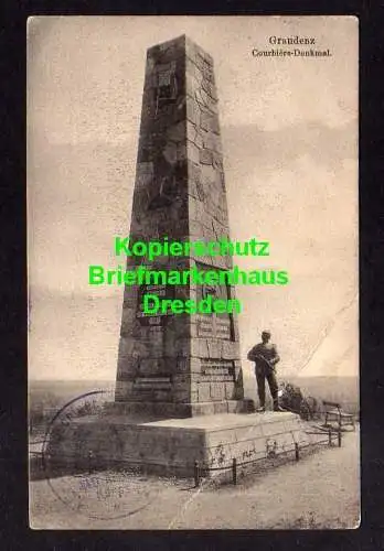 119035 AK Graudenz Courbiere Denkmal Feldpost um 1916