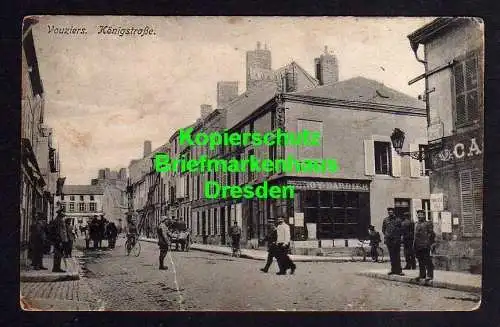 118493 AK Vouziers Frankreich Königstraße 1. Weltkrieg 1916 Feldpost