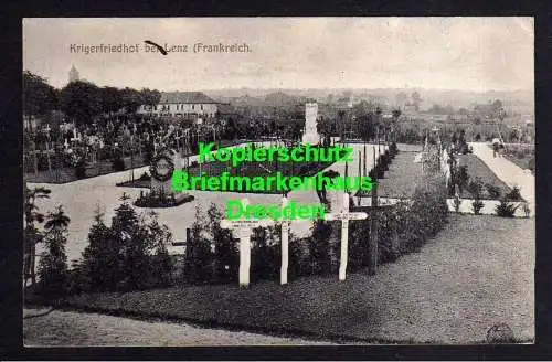 118491 AK Lenz Frankreich Kriegerfriedhof 1. Weltkrieg 1915 feldpost der 28. Inf
