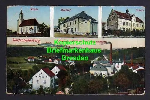 118938 AK Dorf Schellenberg Dorfschellenberg um 1920 Kirche Gasthof Schule Panor