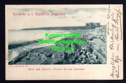 118908 Ansichtskarte Mar del Plata Playa des Los Ingleses Argentinien Argentina 1902