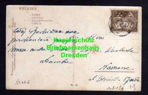 119196 AK Wieliczka Groß Salze 1922