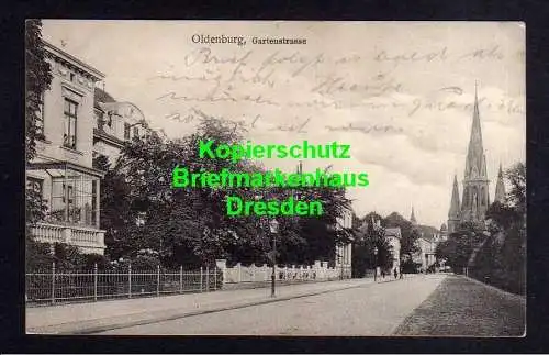 118959 AK Oldenburg 1914 Gartenstrasse