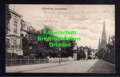 118959 Ansichtskarte Oldenburg 1914 Gartenstrasse
