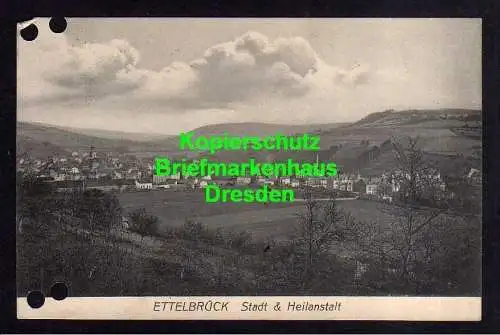 119159 Ansichtskarte Ettelbrück Luxemburg 1914 Stadt und Heilanstalt