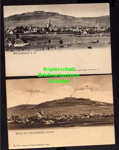 119084 2 Ansichtskarte Weißenburg in Bayern Weissenburg  am Sand um 1905