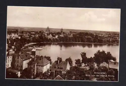 113563 Ansichtskarte Choszczno Arnswalde Gesamt mit See 1928 Fotokarte
