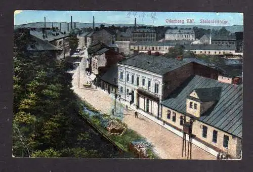 113561 Ansichtskarte Bohumin Oderberg Bahnhof Stefaniestraße Feldpost 1917