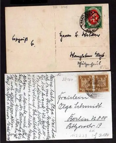 113239 2 AK Wanzleben Gesamtansicht 1919 Rathaus 1927