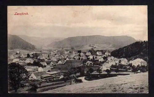 113755 Ansichtskarte Lenzkirch 1918 Panorama