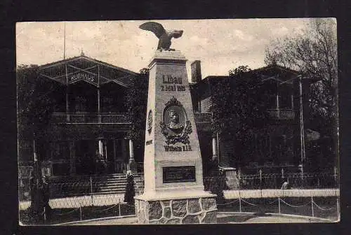 113811 AK Liepaja Libau Lettland Kurhaus mit Kaiser Wilhelm Denkmal