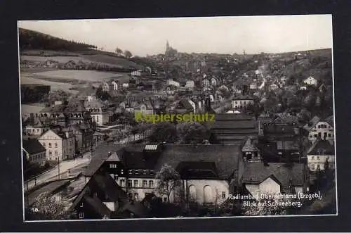 113951 AK Radiumbad Oberschlema 1930 Fotokarte Blick auf Schneeberg