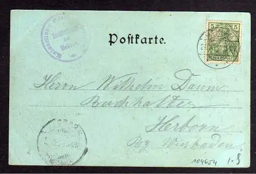 104654 AK Alter Vulkan Rodderberg bei Rolandseck Post 1900 Mehlem Bonn Bad Godes