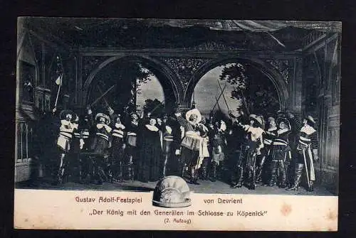 104883 AK Oldenburg i. Gr. Gustav Adolf Festspiel 1908 von Devrient Der König mi
