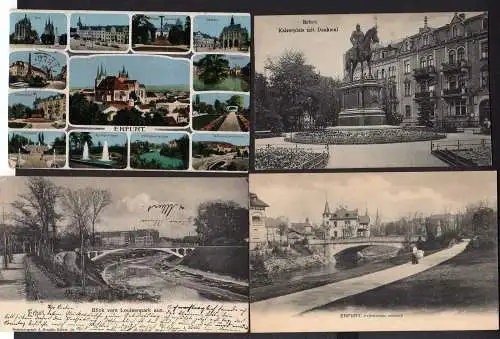 104953 4 Ansichtskarte Erfurt Pförtschen Brücke 1902 Spannbetonbrücke vom Louisenpark aus 1