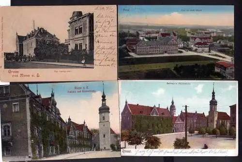 104976 4 Ansichtskarte Riesa Neue Schulen 1914 Amtsgericht Rathaus klosterkirche 1911 1901