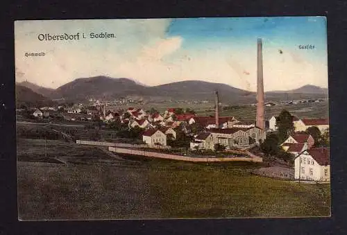 105365 AK Olbersdorf Sachsen Hochwald Lausche Fabrik 1916