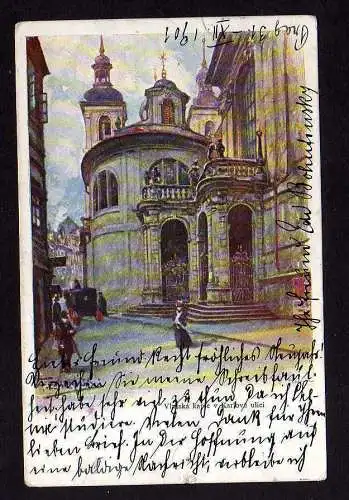 104416 AK Prag 1901 Künstlerkarte Vlasska kapie v karlove ulici