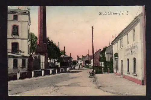 104320 Ansichtskarte Großröhrsdorf 1908 Glas & Porzellan Handlung August Massek