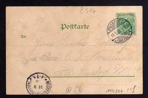 104327 AK Litho Schwedenstein bei Pulsnitz 1898 Restauration zum Schwedenstein