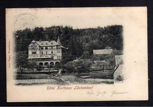 103639 Ansichtskarte Lückendorf Oybin 1900 Hotel Restaurant Weinstuben