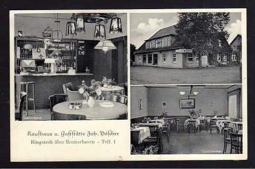 103104 AK Ringstedt über Bremerhaven Kaufhaus und Gaststätte Döscher Clubzimmer