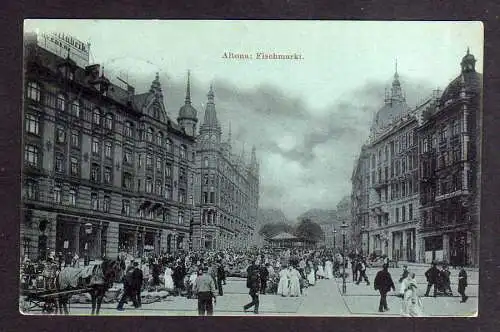 103297 Ansichtskarte Hamburg Altona Fischmarkt 1900 Hammonia Privatpost