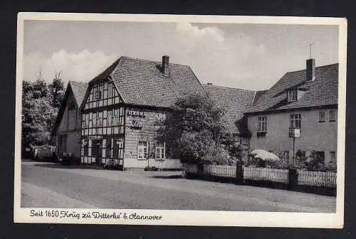 103171 Ansichtskarte Ditterke bei Hannover Gasthaus krug zur Ditterke Reklame Härke Pils