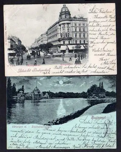 103385 2 AK Budapest 1899 Ungarn Kerepest ut. Kerepescher Strasse