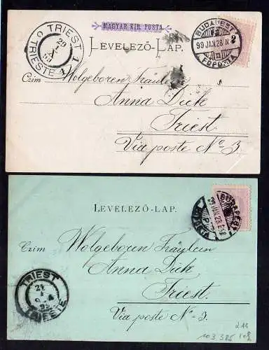 103385 2 AK Budapest 1899 Ungarn Kerepest ut. Kerepescher Strasse