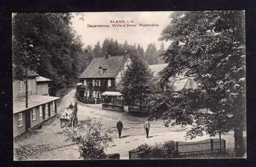 103115 Ansichtskarte Elend Harz 1919 Depandance Wittes Hotel Waldmühle