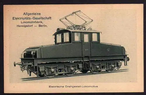 71745 AK Hennigsdorf Berlin Lokomotiv Fabrik elektr. Drehgestell Lokomotive