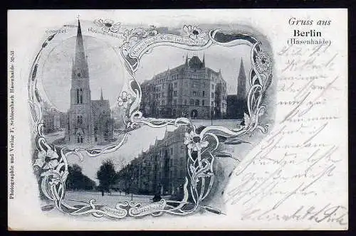 52199 Ansichtskarte Berlin Hasenhaide Garnisionskirche 1899 Lehnin