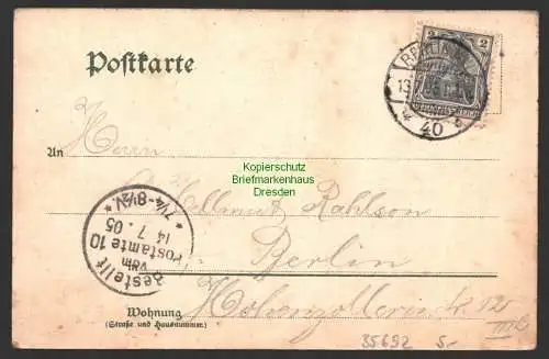 35692 AK Berlin Kronprinzen Zelt Franz Diesner 1905