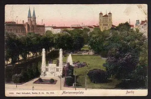 35297 Ansichtskarte Berlin Mariannenplatz 1905