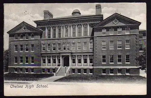 45324 Ansichtskarte Chelsea High School Manuf. Boston Mass. 1918