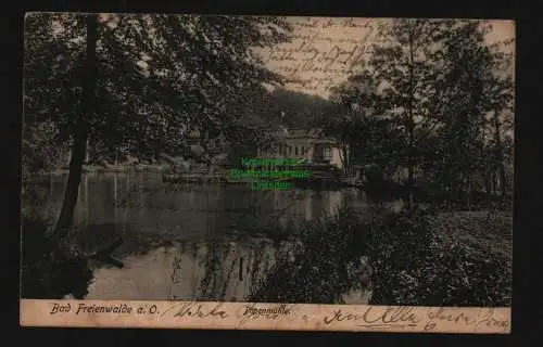 134143 Ansichtskarte Bad Freienwalde Oder 1905 Papenmühle