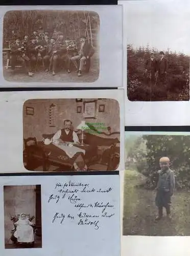 122395 5 Ansichtskarte Zwickau Fotokarten 1907 - 1910 Herrenrunde Fahrt nach Annaberg 1910