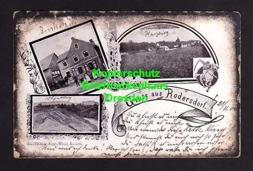 116178 Ansichtskarte Rodersdorf Wegeleben 1900 Gasthof zum deutschen Kaiser