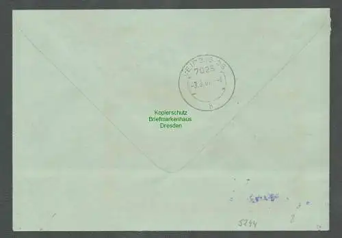 B5244 DDR ZKD Brief 1967 Konsumgenossenschaft Brandenburg n. Leipzig Aushändig