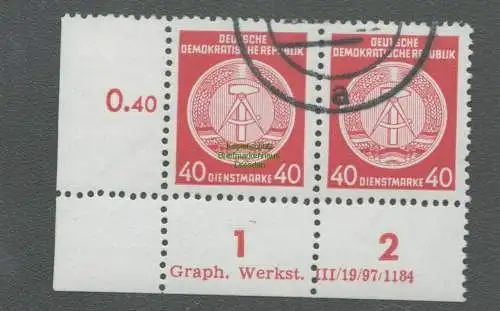 B5075 DDR Dienst 25 XII DV  III/18/97/1184 R 1-2  Gefälligkeitsstempel