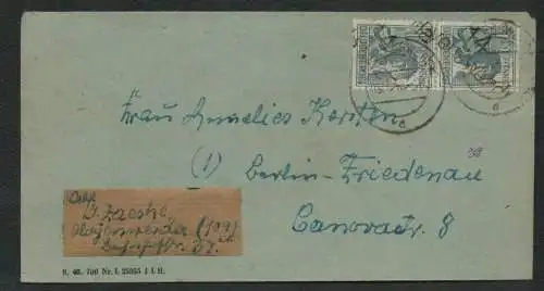 h5241 SBZ Handstempel Bezirk 14 Brief Hoyerswerda nach Berlin Friedenau
