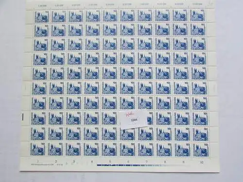 DDR 1990 3344 Bogen postfrisch **  DV DS Deutsche Post Albrechtsburg und Dom Mei